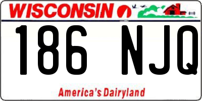 WI license plate 186NJQ