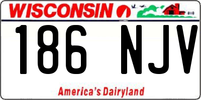 WI license plate 186NJV