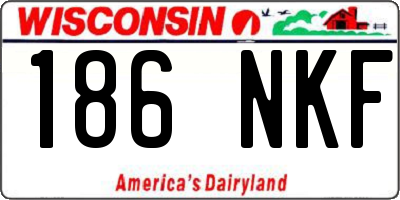 WI license plate 186NKF
