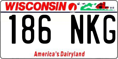 WI license plate 186NKG