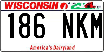 WI license plate 186NKM