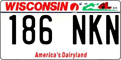 WI license plate 186NKN