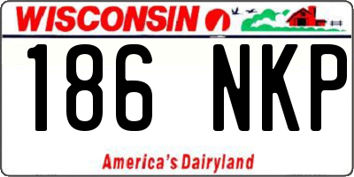 WI license plate 186NKP