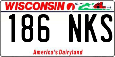 WI license plate 186NKS