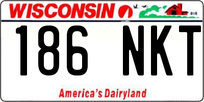 WI license plate 186NKT