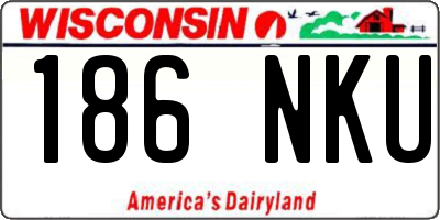 WI license plate 186NKU