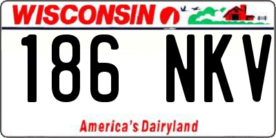 WI license plate 186NKV