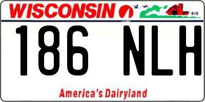 WI license plate 186NLH