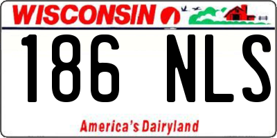 WI license plate 186NLS