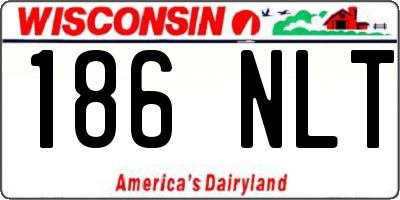 WI license plate 186NLT