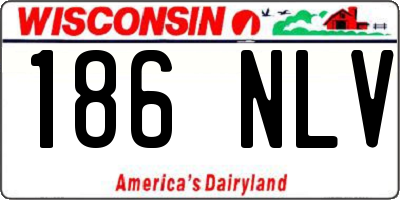 WI license plate 186NLV