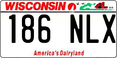 WI license plate 186NLX