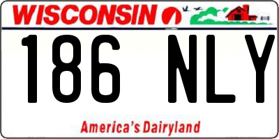 WI license plate 186NLY