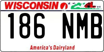 WI license plate 186NMB