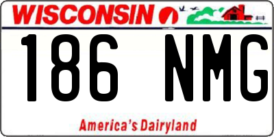 WI license plate 186NMG