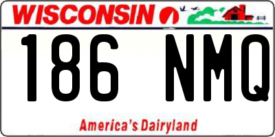 WI license plate 186NMQ