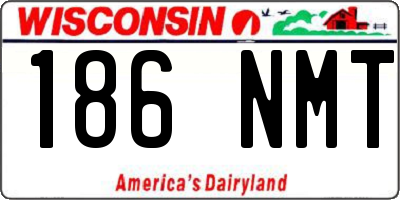 WI license plate 186NMT