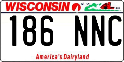 WI license plate 186NNC