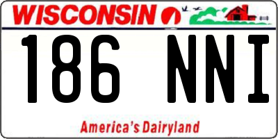 WI license plate 186NNI
