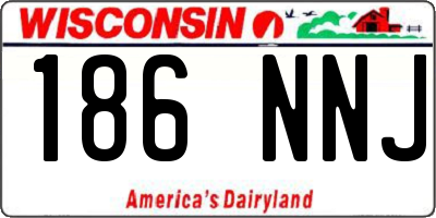 WI license plate 186NNJ