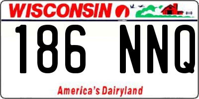 WI license plate 186NNQ