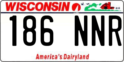 WI license plate 186NNR