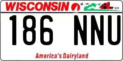 WI license plate 186NNU