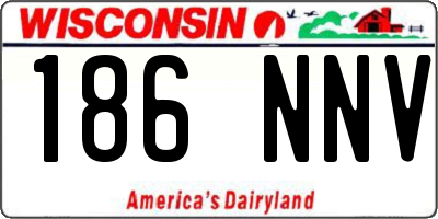 WI license plate 186NNV
