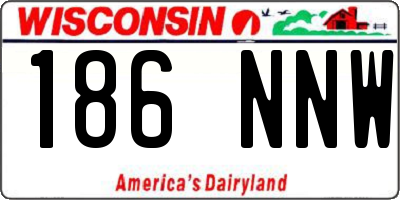 WI license plate 186NNW