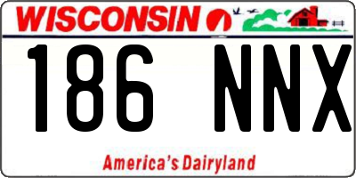WI license plate 186NNX
