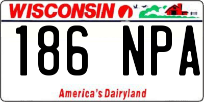 WI license plate 186NPA