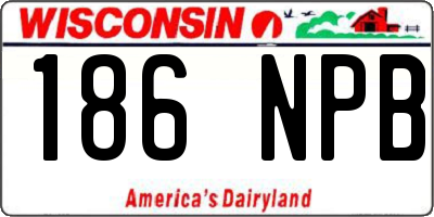WI license plate 186NPB