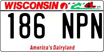 WI license plate 186NPN