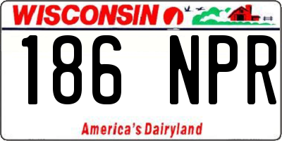WI license plate 186NPR