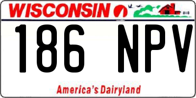 WI license plate 186NPV