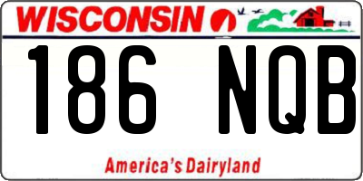 WI license plate 186NQB