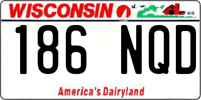 WI license plate 186NQD