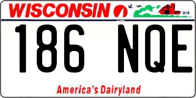 WI license plate 186NQE
