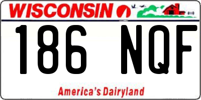 WI license plate 186NQF