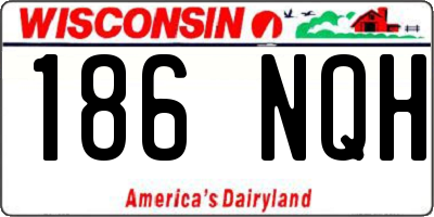 WI license plate 186NQH