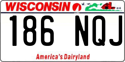 WI license plate 186NQJ