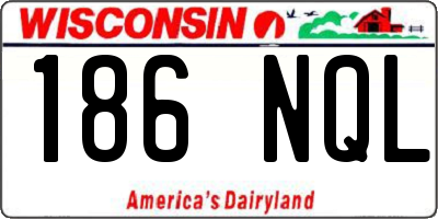 WI license plate 186NQL