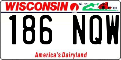 WI license plate 186NQW