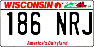 WI license plate 186NRJ