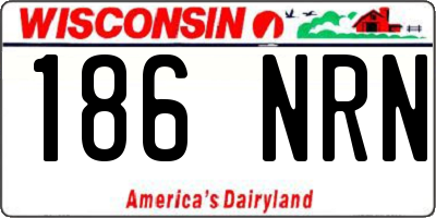 WI license plate 186NRN