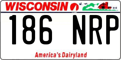 WI license plate 186NRP