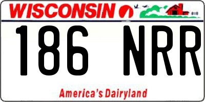 WI license plate 186NRR
