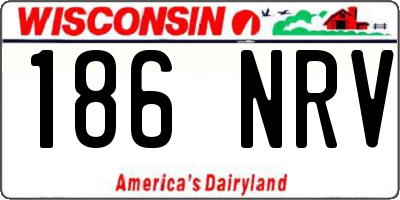 WI license plate 186NRV