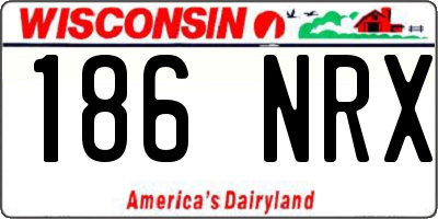 WI license plate 186NRX