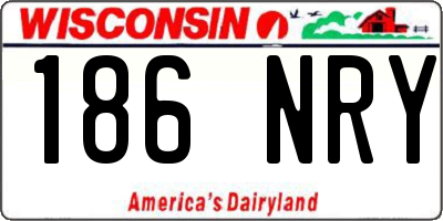 WI license plate 186NRY